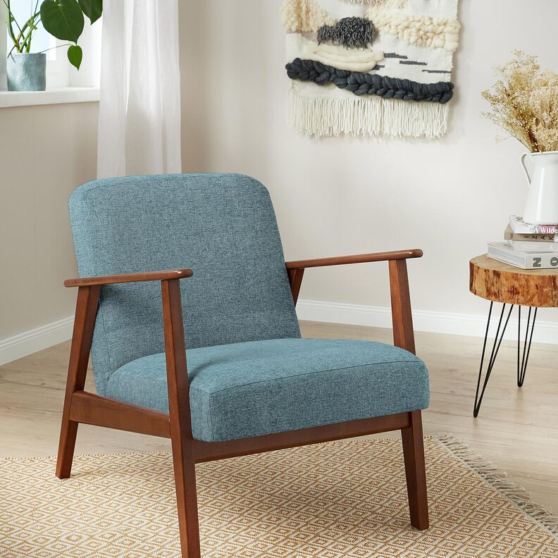 Polsterstof Chenille Melange – let benzin/sølvgrå,  image number 5