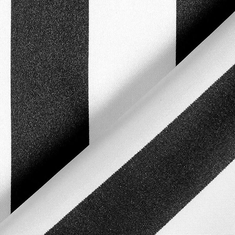 Polyestersatin brede striber på langs – sort/hvid,  image number 4
