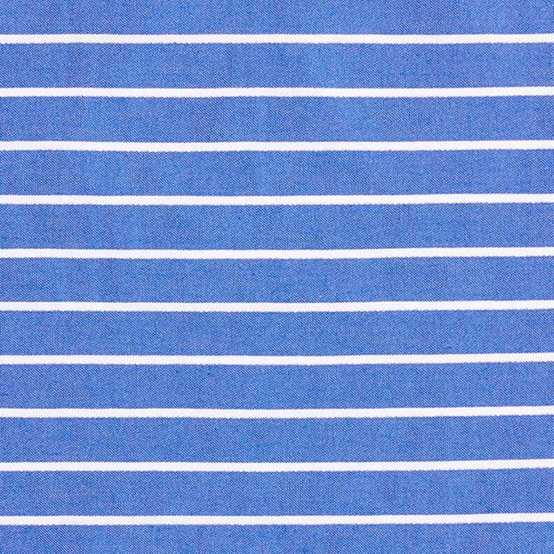Viskose-stretch med glitterstriber – blå/hvid,  image number 1
