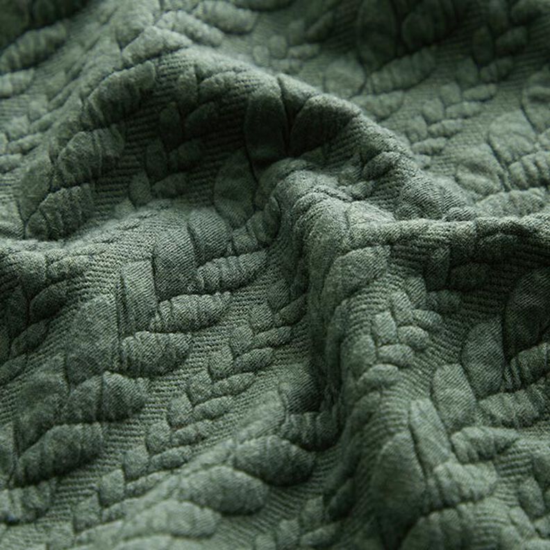 Jerseyjacquard Cloqué Fletmønster – mørkegrøn,  image number 2