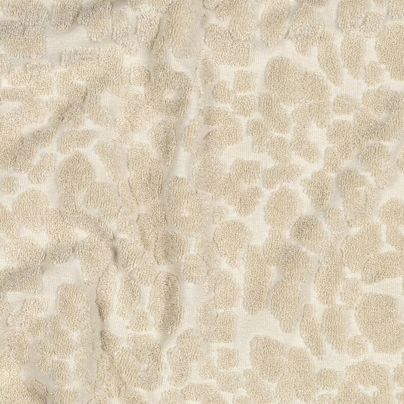 Frottéstof Stretch leo  – sand,  image number 2