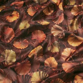 Dekorationsfløjl efterårsginkgo – bronzefarvet, 