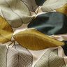 Dekorationsstof Halvpanama store blade – grøn/natur,  thumbnail number 2