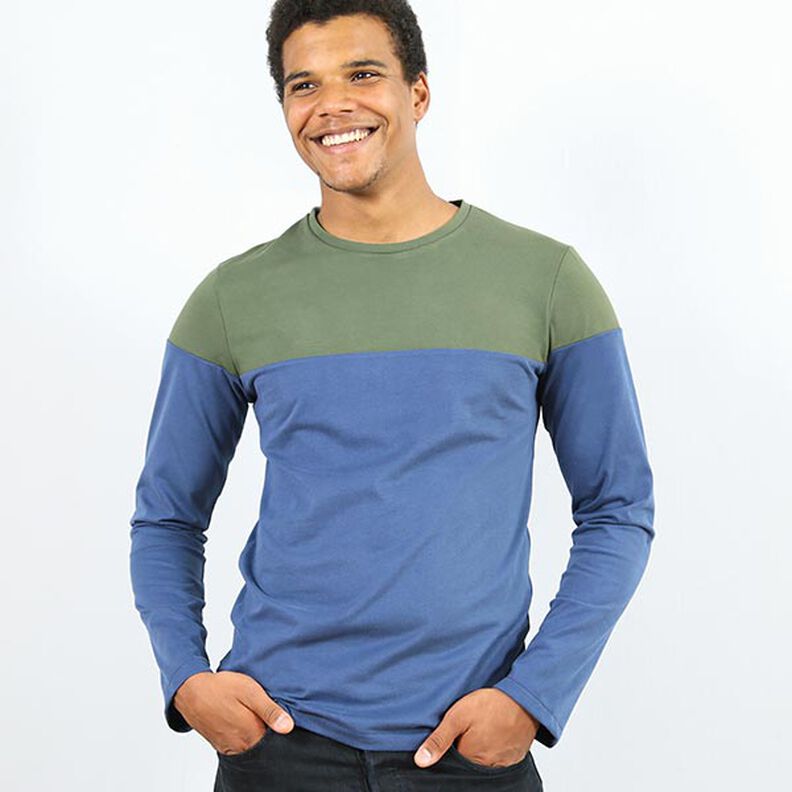 HERR LEVI langærmet shirt med colourblocking | Studio klippeklar | S-XXL,  image number 3