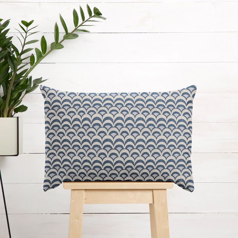 Bomuldsstof Poplin elegante buer – blågrå/lys taupe,  image number 6