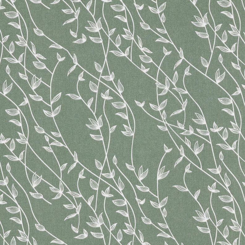 Bomuldspoplin bladranker – reed,  image number 1