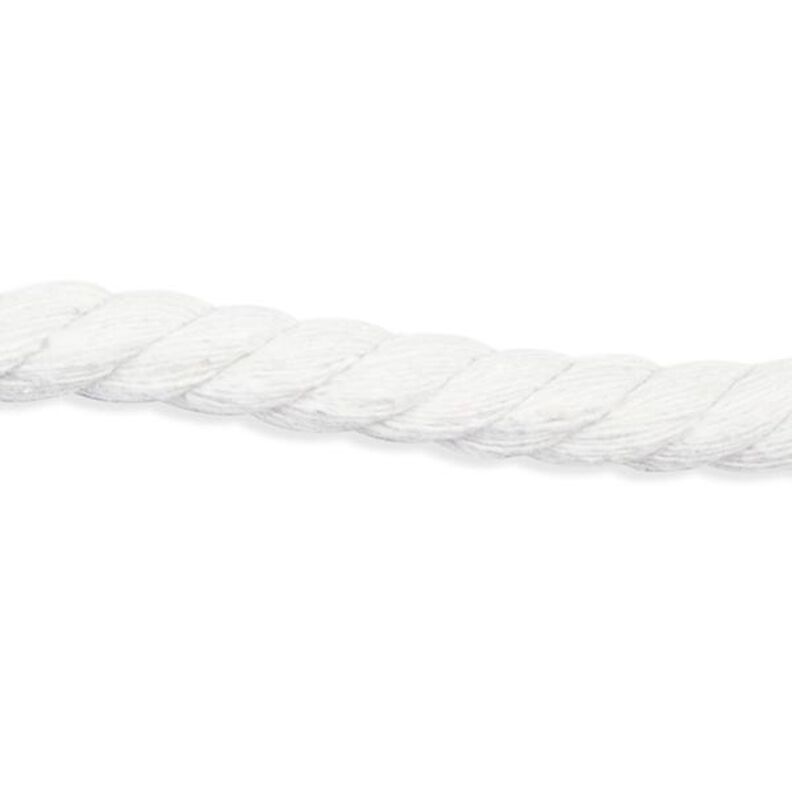 Bomuldskordel [ Ø 8 mm ] – hvid,  image number 1