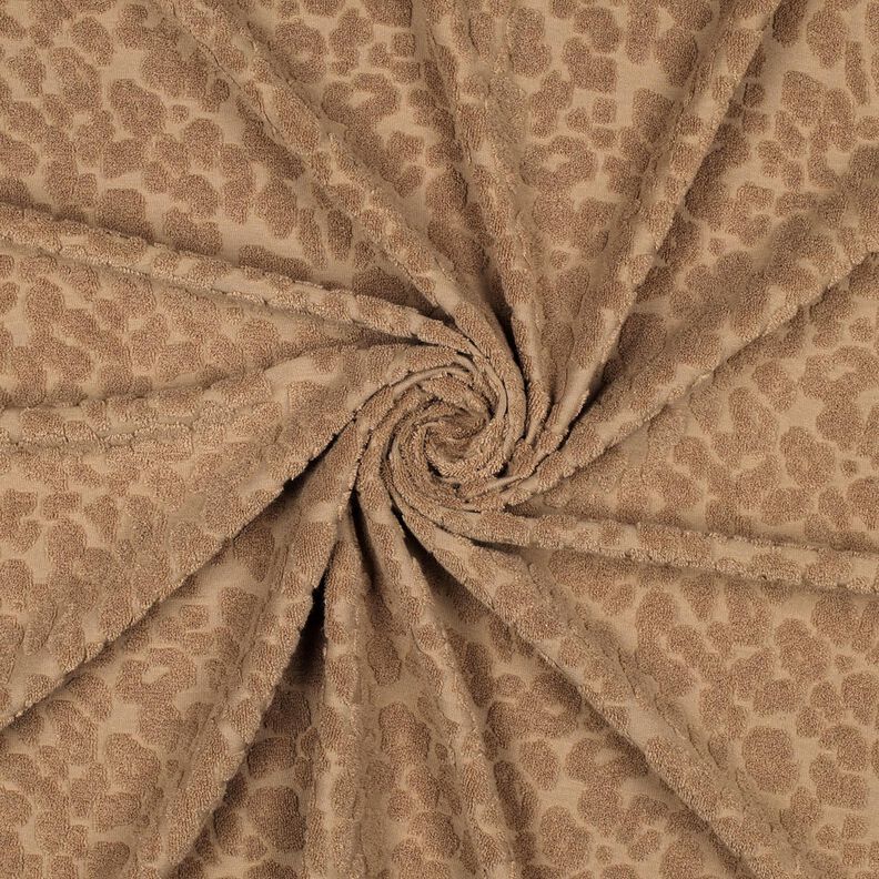 Frottéstof Stretch leo  – lysebrun,  image number 3