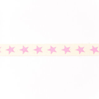 Vævet bånd Bomuld Stjerner – rosa, 