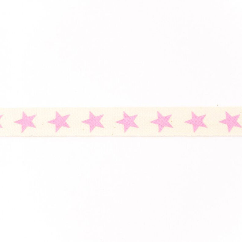 Vævet bånd Bomuld Stjerner – rosa,  image number 1