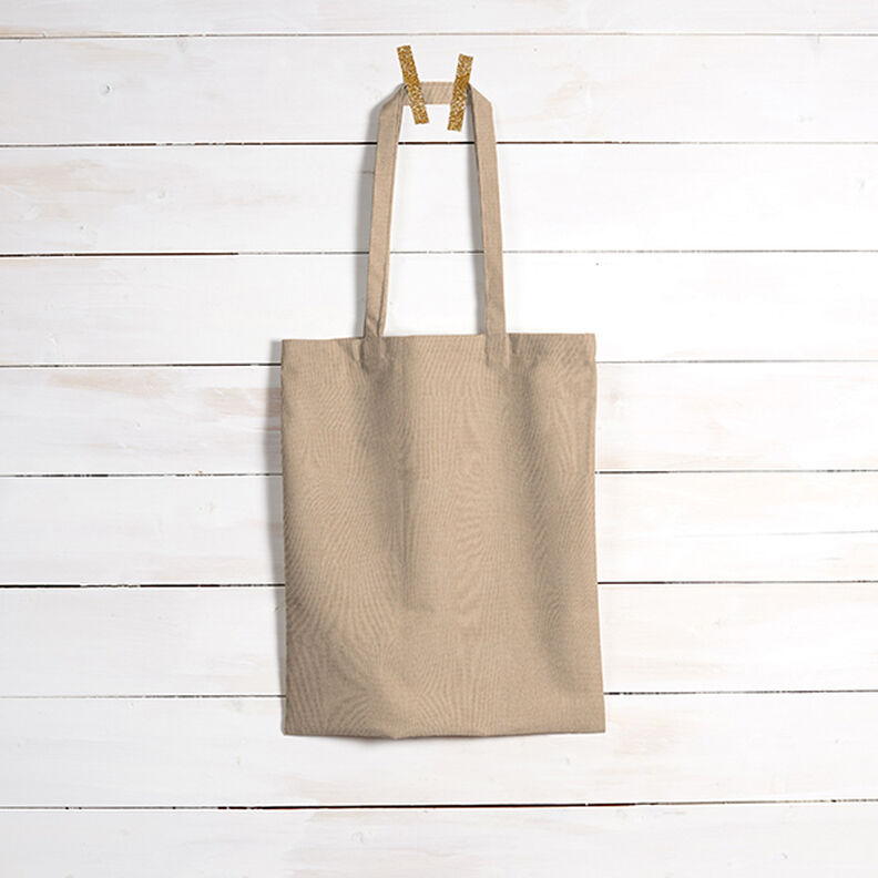 Dekorationsstof Canvas – lysebrun,  image number 7