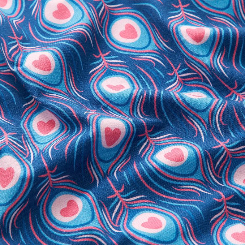 Bomuldsjersey Pavo | Stoff&Liebe – kongeblå/intens pink,  image number 2