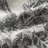Dekorativt panelstof Gobelin hjort med edelweiss – grå,  thumbnail number 2