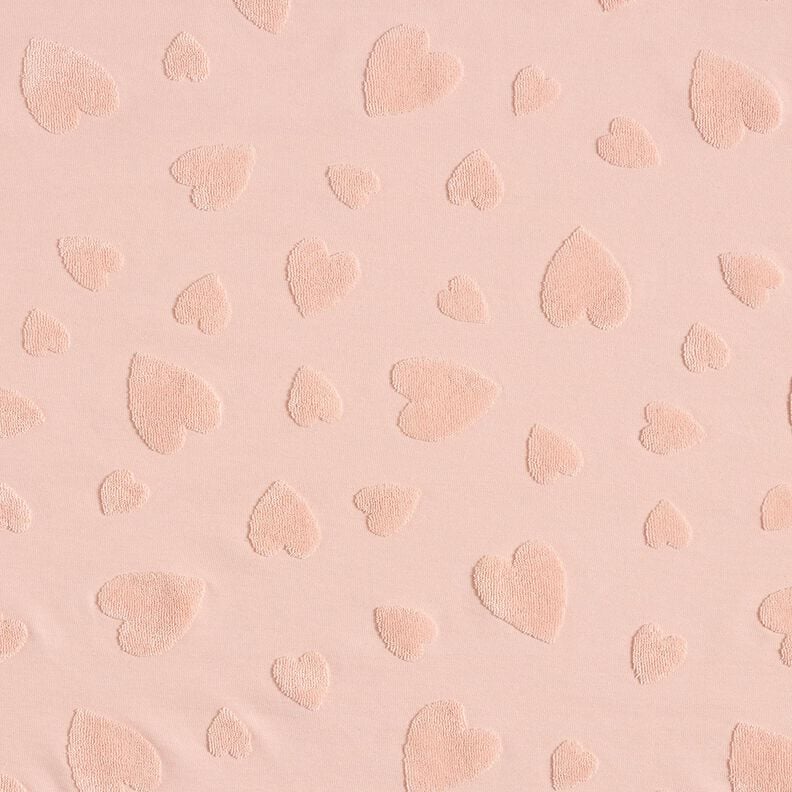 frottéjersey hjerter – rosé,  image number 1
