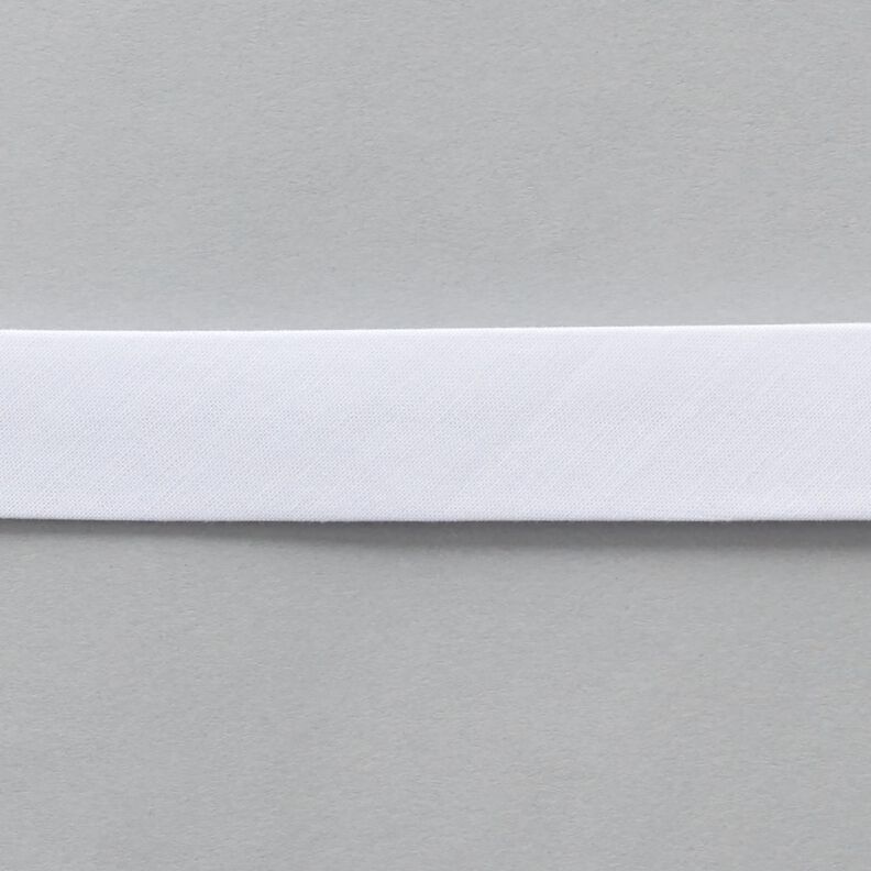 Skråbånd Bio-bomuld [20 mm] – hvid,  image number 1