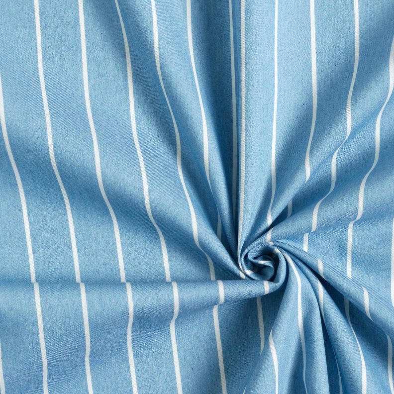 Chambray Striber – lyseblå/uldhvid,  image number 3