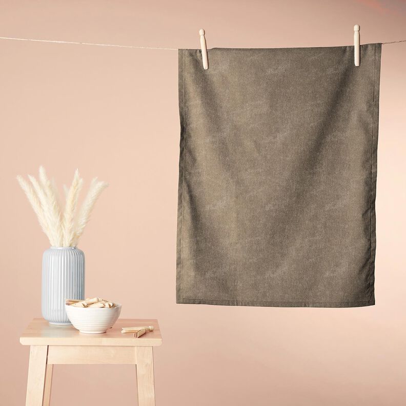 Frottéstof Stretch Ensfarvet – beige,  image number 8