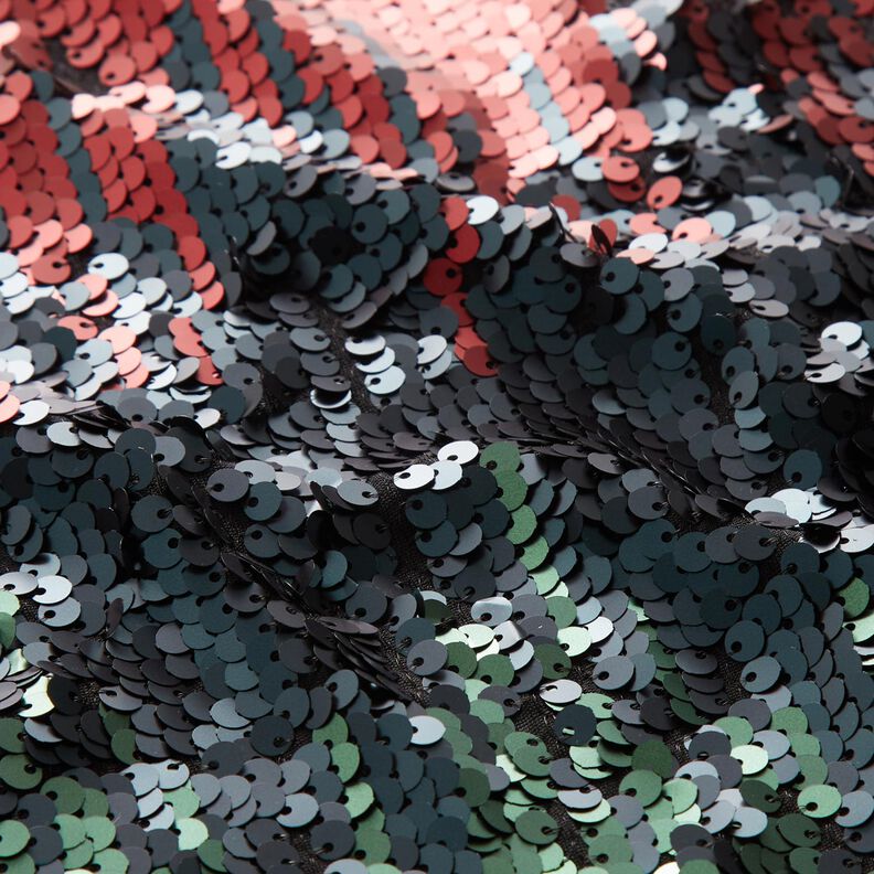 pailletstof med farvegradient – sort/Mørkegrøn,  image number 2