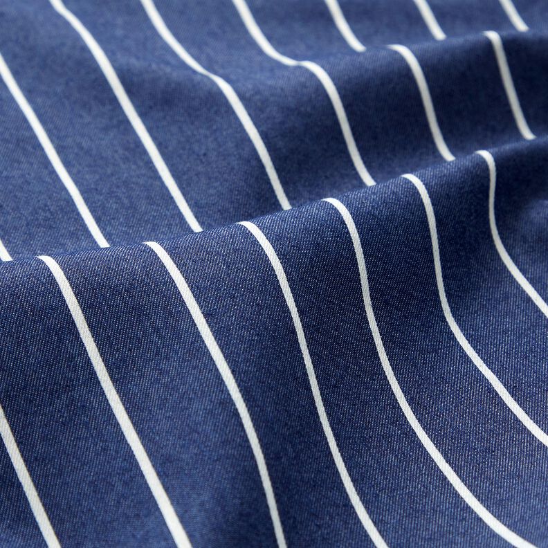 Chambray Striber – marineblå/uldhvid,  image number 2