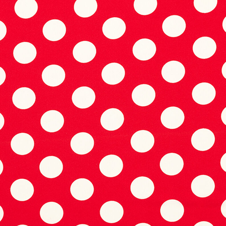 Crepe stof polkaprikker [2,5 cm] – rød,  image number 1