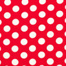 Crepe stof polkaprikker [2,5 cm] – rød,  thumbnail number 1