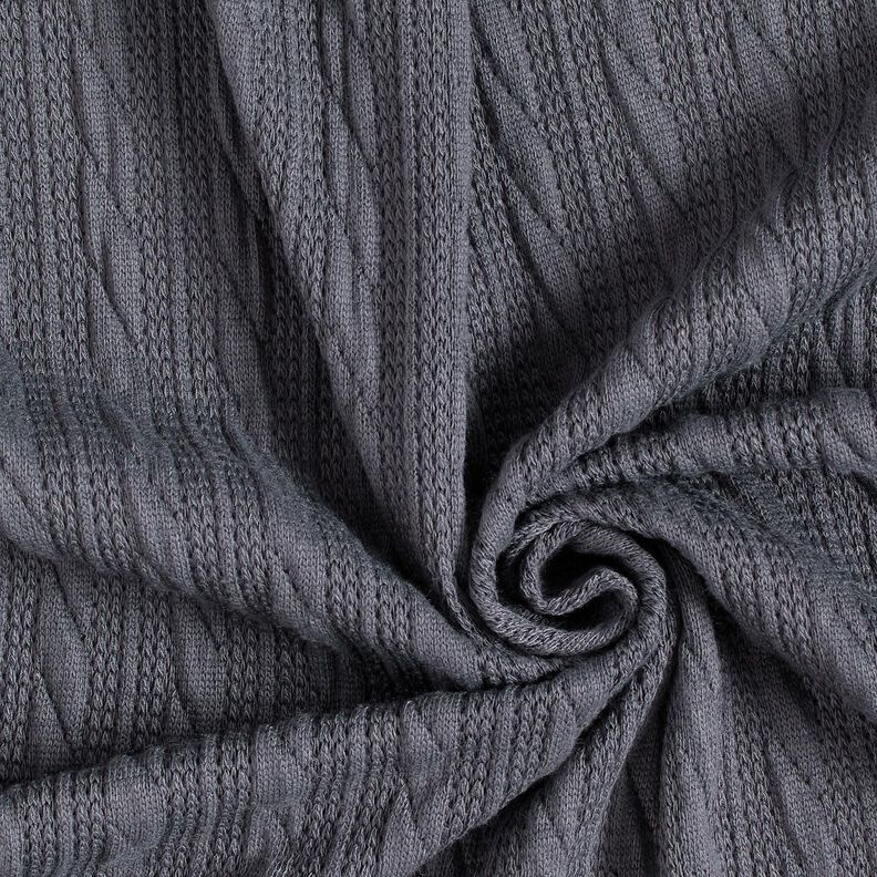 Strik Cloqué fletmønster – natblå,  image number 3