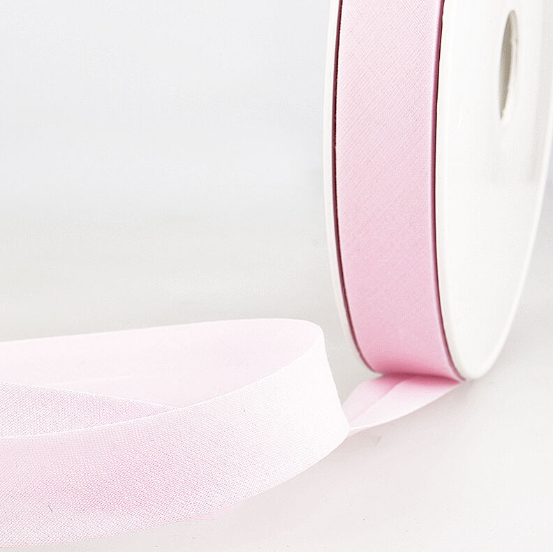Skråbånd Polycotton [20 mm] – lys rosa,  image number 1