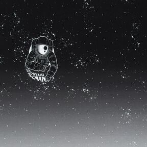 French Terry Panel Spaceman | Glitzerpüppi – sort/hvid, 