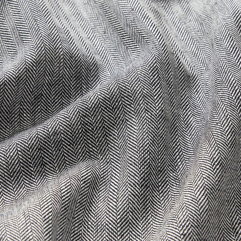 Hør-bomulds-miks sildeben – sort,  image number 2