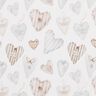 Bomuldsjersey akvarel hjerter Digitaltryk – elfenben/blågrå,  thumbnail number 1