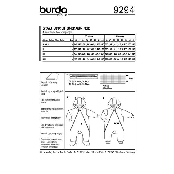 Overall, Burda 9294 | 56-98,  image number 11
