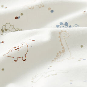 Bomuldsjersey baby-dinosaurer – uldhvid, 