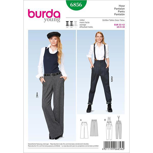 Bukser med bundfolder / Marlene bukser, Burda 6856,  image number 1