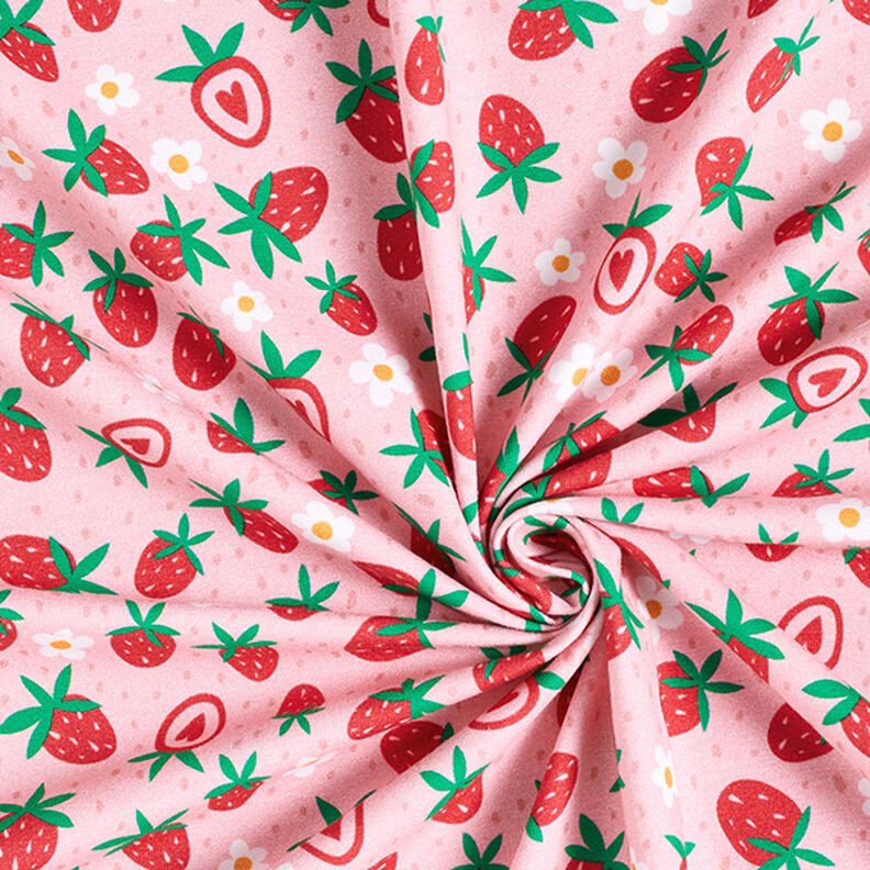 Bomuldsjersey søde jordbær | PETIT CITRON – rosa,  image number 3