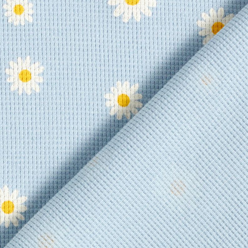 Vaflet jersey margueritter – sølvblå,  image number 5