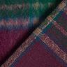 Frakkestof Uld-miks børstede tern – merlot/blågran,  thumbnail number 4