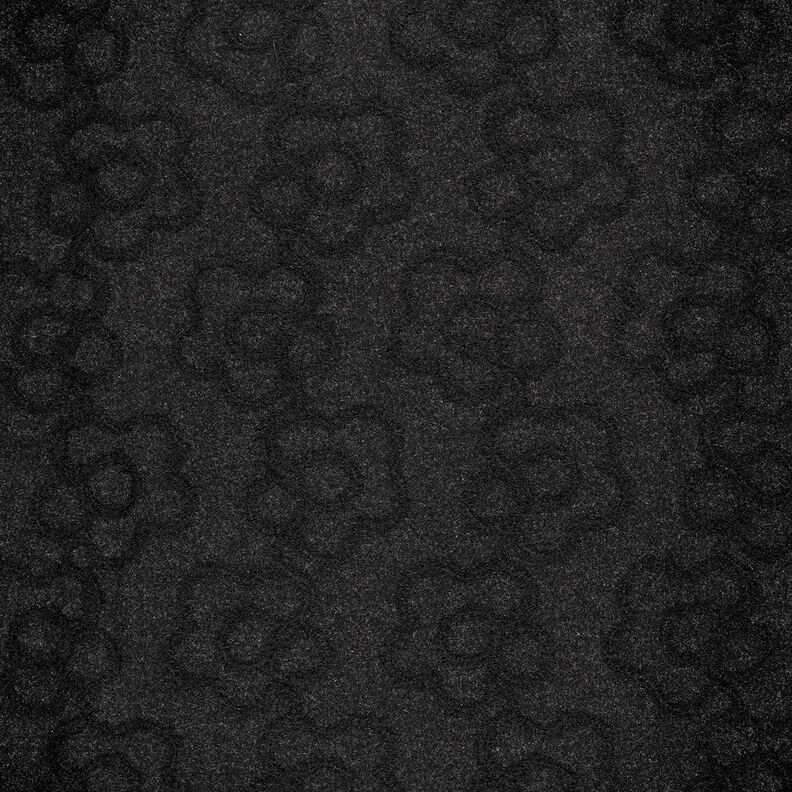 Frakkestof markante blomster – sort,  image number 1