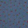 Chambray broderede kirsebær – jeansblå,  thumbnail number 1