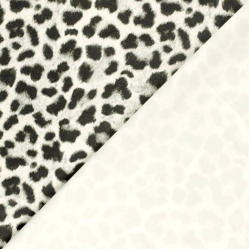 Sneleopard i stretchvelour – elfenben/sort,  image number 4