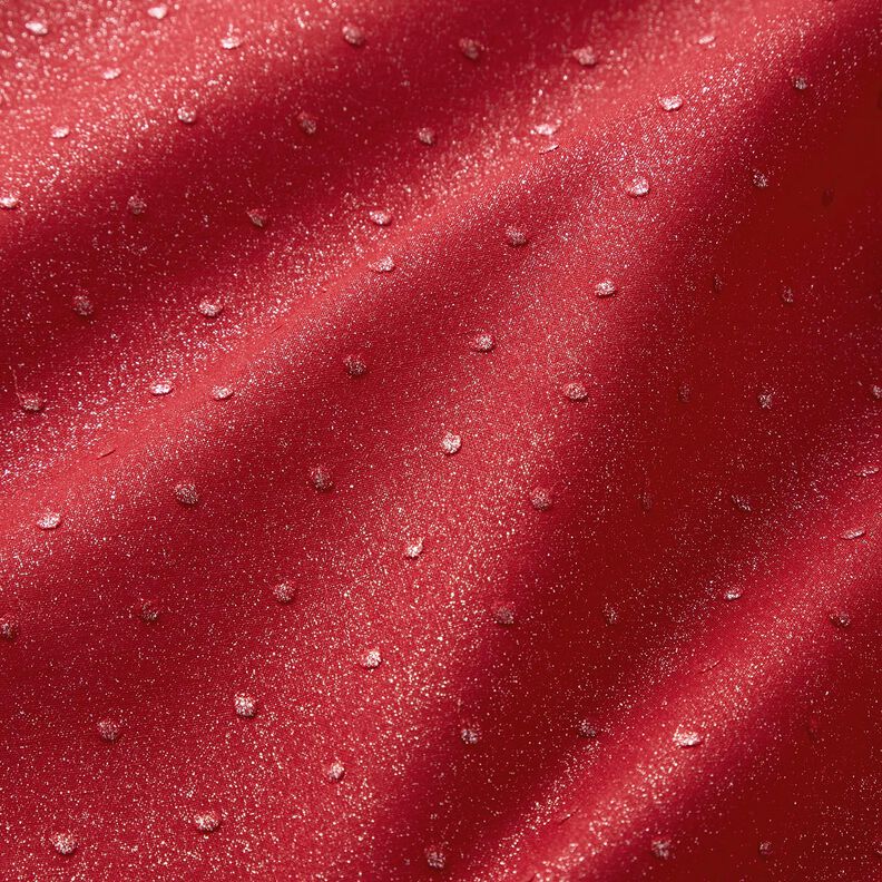 Bomuldsbatist dobby glimmer – rød,  image number 2