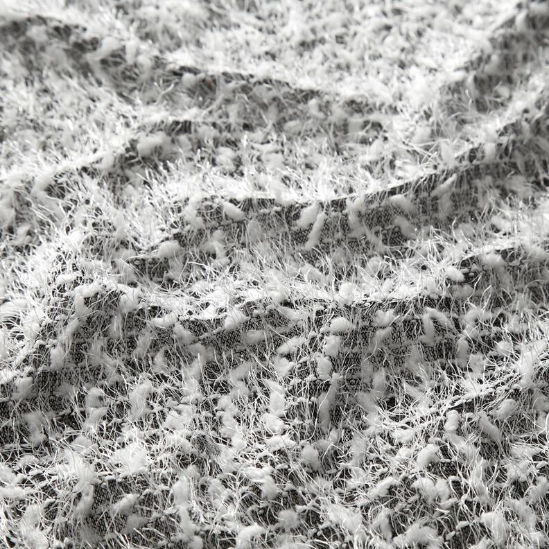 strikstof effektgarn – sort/hvid,  image number 2