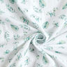 GOTS Musselin/Dobbelt-Crincle stof Jungleblade | by Poppy – hvid/lys mint,  thumbnail number 3