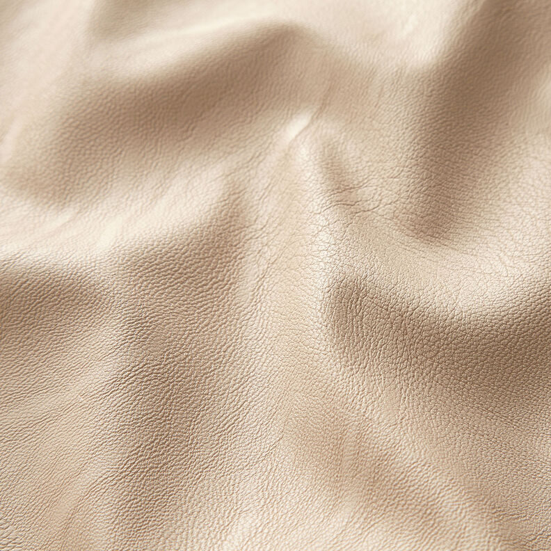 Imiteret skind stretch ensfarvet – beige,  image number 2