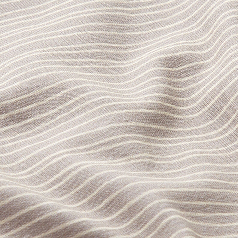Bomuldsjersey smalle striber – lysegrå,  image number 2