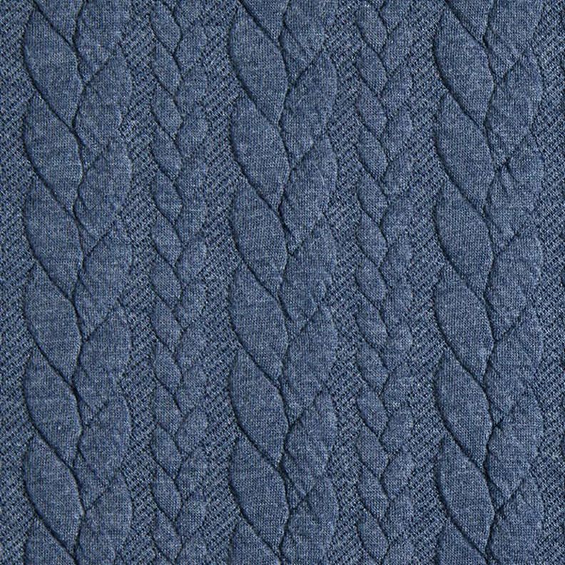 Jerseyjacquard Cloqué Fletmønster – jeansblå,  image number 1