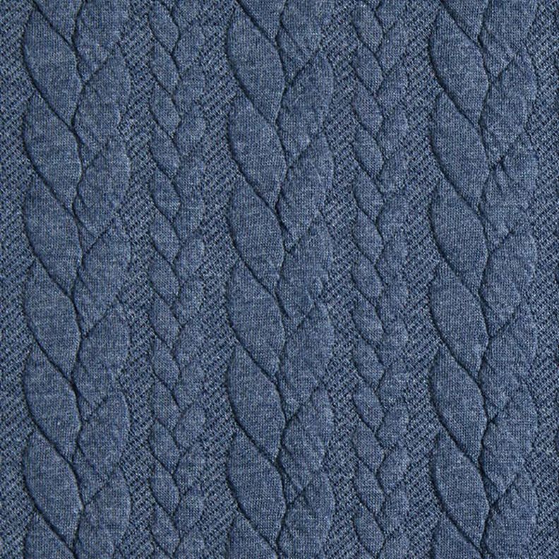 Jerseyjacquard Cloqué Fletmønster – jeansblå,  image number 1