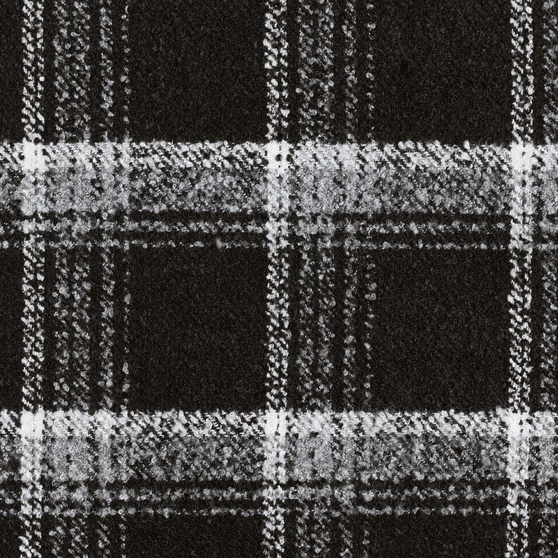 Frakkestof Bouclé tern – sort/hvid,  image number 3