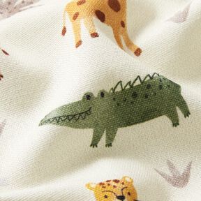 Dekorationsstof Halvpanama safari – uldhvid, 