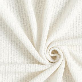 Chenille Strikjacquard glitter – elfenben/sølv metallic, 