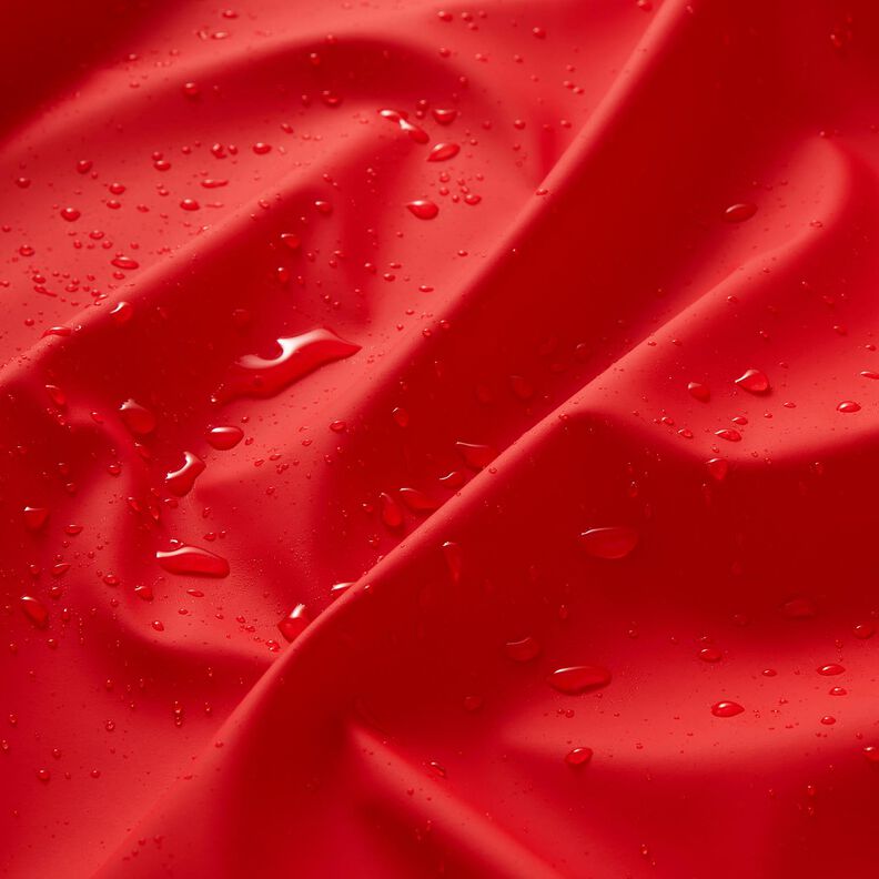 Stof til regnjakker ensfarvet – ildrød,  image number 3